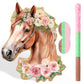Pajean Horse Piata Decoration Cowgirl Western Piata with Stick Blindfold Photo Prop Gift Holder for Girls Kids Bridal Shower Bir