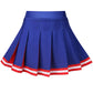Grajtcin Girls Cheerleader Costume Kids Cheer Uniform Cheerleading Outfit Halloween Fancy Dress For 6-7 Years (130, Blue)