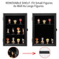 Verani Action Figure Display Case - Wall Mount Wood Cabinet For Minifigures Action Figures - Lockable Black Lock With Real Glass