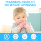 Vicloon Baby Teething Toy  2PCS Silicone Teething Mitten with 2PCS Replacement Grip Never Drop Baby Chew Toys for Teething Relief Soothing Teether for Babies 0-6 Months Teether Toy for Sucking Needs