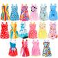 Janyun Total 114Pcs -16 Pack Doll Clothes Party Gown Outfits Set For Doll+ 98Pcs Girl Dolls Dresses Accessories Shoes Bags Necklace Mirror Hanger Tableware (Playing Style)