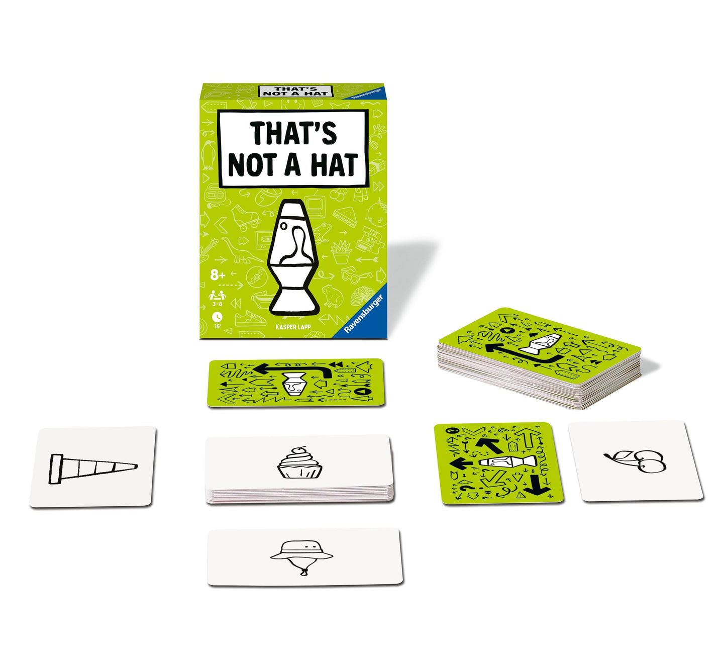 Ravensburger That’s Not A Hat Card Game - Fun Bluffing & Memory Game for 3-8 Players, Travel Friendly, Multicolor, Medium Size