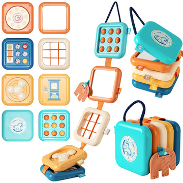 SOCBTNSO Busy Board for 1 Year Old, Travel Toys for Toddlers 1-3, Montessori Toys for Airplane Car Road Trip Activities| Baby Tr