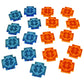 Litko Space Fighter Target Lock Token Set | Ship Number | Compatible With Star Wars: X-Wing (Single-Sided #1-9, Fluorescent Blue & Fluorescent Orange)