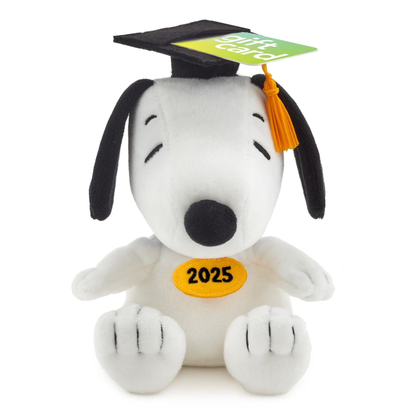Hallmark Graduation Gift Card Holder, 6" Snoopy, Year-Dated for High School/College, Fabric Material