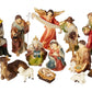 Faithful Treasure 15-Piece Complete 4' Christmas Nativity Set | Tabletop Nativity Figurines | Nativity Scene With Figures Of Baby Jesus, Angel, Holy Family, Wise Men, Peasants, And Animals