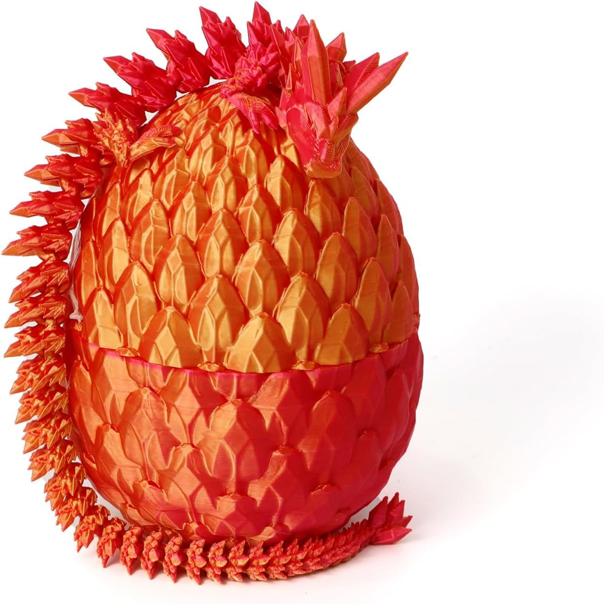 Hefandaishu Easter Egg Dragon Egg 12In Dragon Toy 3D Printed Dragon Fidget Toys 3D Printed Dragon Egg With Articulated Dragon In