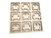 First Responder Themed Tic Tac Toe Board Game, 5X5 Inches Unfinished Wood Diy Painting Craft Kit For Kids With Wooden Avtrboutiq