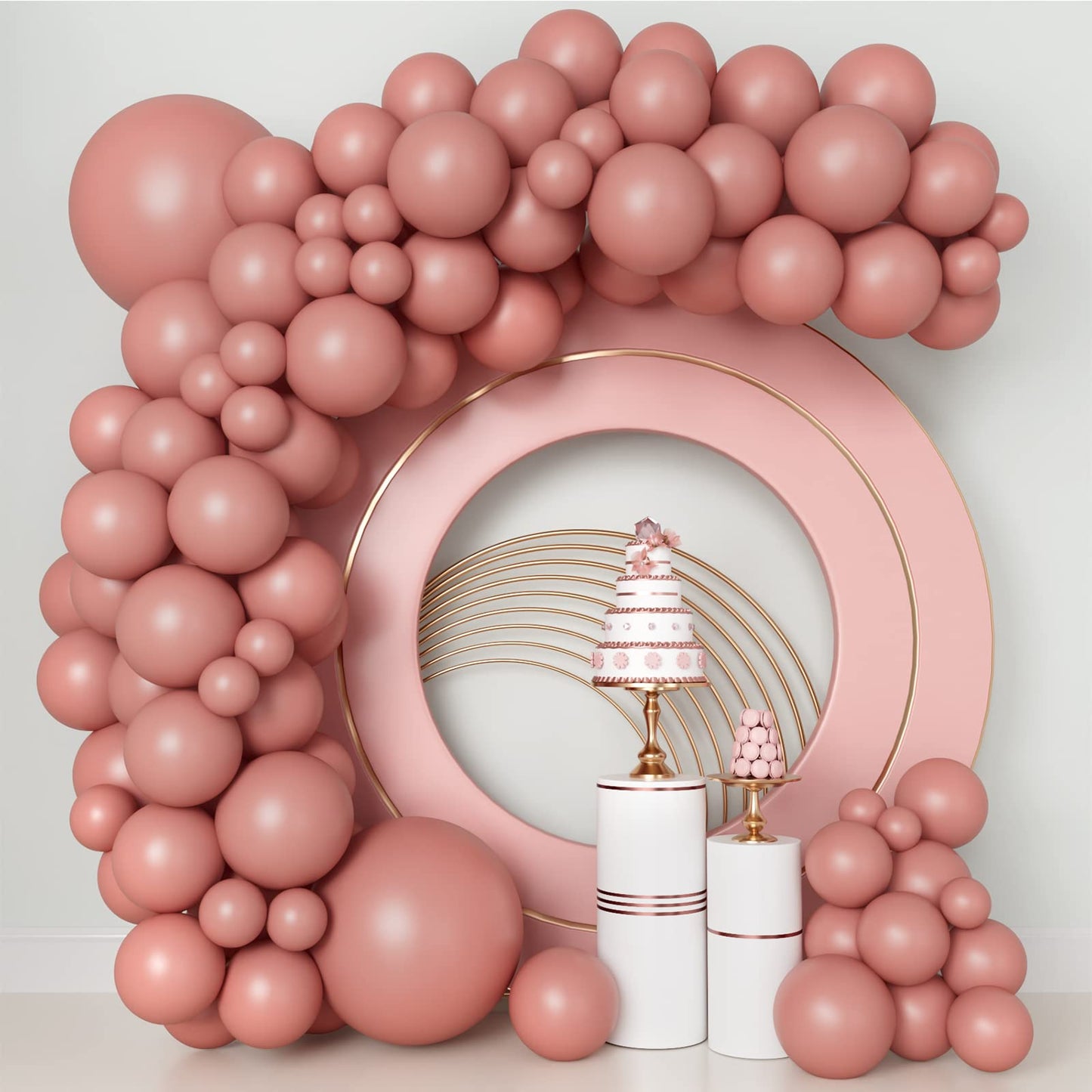 Aobkdeco 138Pcs Christmas Balloon Garland Arch Kit With Red Green Gold White Balloons Candy Balloons Sequin Balloons Gold Star B
