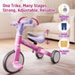 EveStone 5-in-1 Toddler Balance Bike & Tricycle, Learn-to-Ride Toy for 18 Months to 4 Years, Outdoor & Indoor Ride-On for Gross