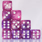 10 PC D6 dice 16mm Acrylic Dice Set for RPG MTG DND Dice Table Games and Board Games (Pink + Blue)