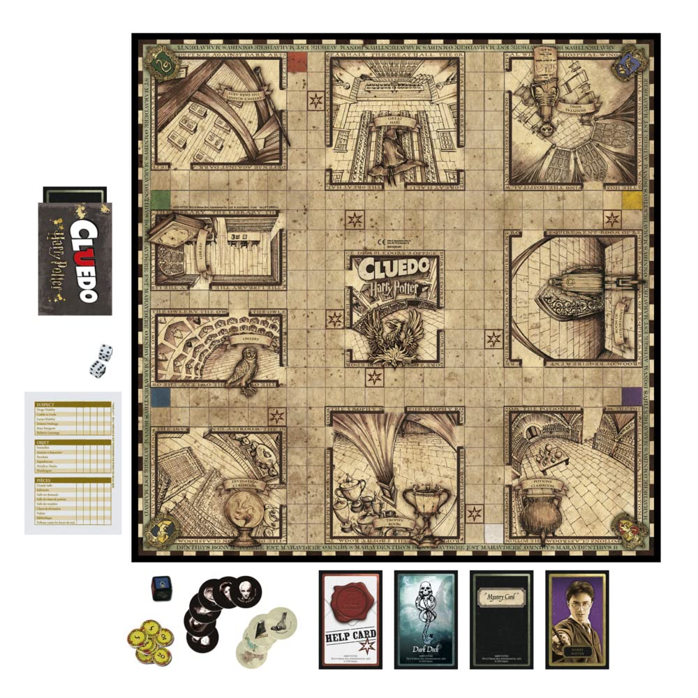 Hasbro Gaming Clue: Wizarding World Edition Board Game for 3-5 Players, Multicolor, Ages 8+, Model F1240