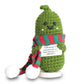Ruifengsheng Emotional Support Pickle, Handmade Emotional Pickled Cucumber Gift With Positive Card Creative Cute Wool Inspiratio