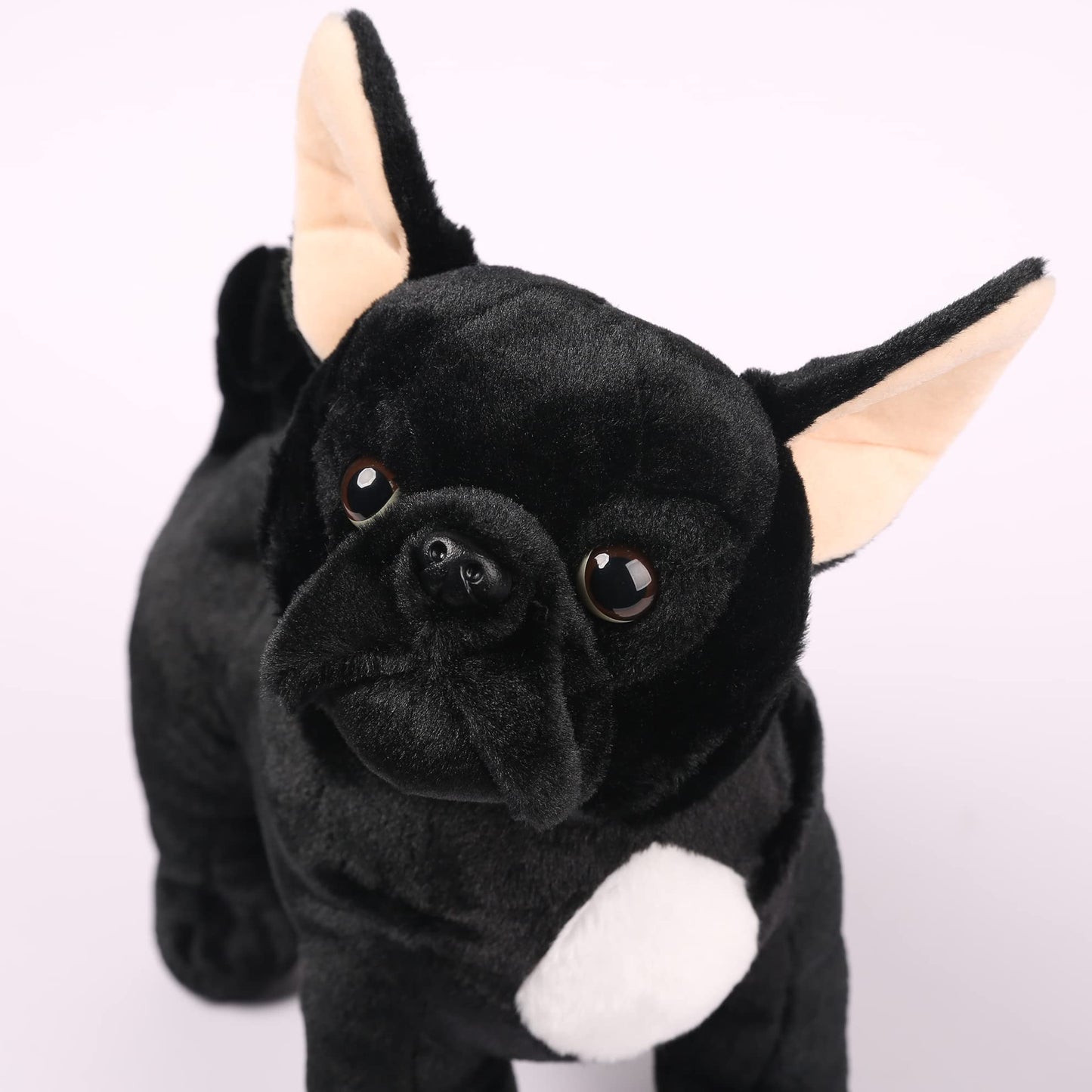 Boni 12.5 Inch Black Dog Stuffed Animal, French Bulldog Plush Stuffed Animals, Birthday Christmas Day Gifts For Child