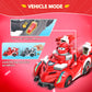 Super Wings Race Car Toys, 5 in Jett Spinning Tops and Race Car Toys for Kids, 2-in-1 Mode Vehicle Toys Cars for 3 4 5 6 7 8 Yea