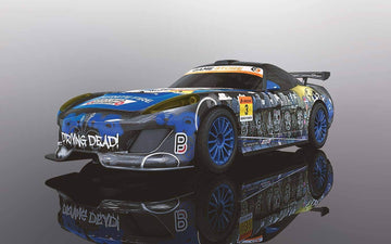 Scalextric Team Gt Zombie 1:32 Slot Race Car C3959, Black & Blue