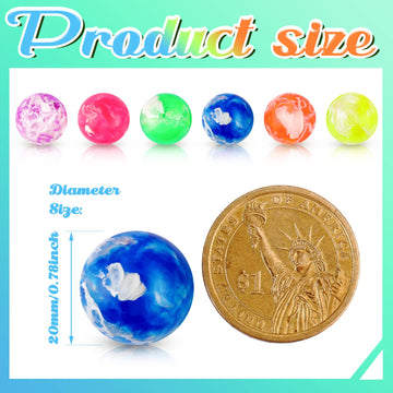 Deekin 2000 Pcs Small Multicolored Bouncy Balls 0.78 Inch Rubber High Bounce for Birthday Party Favors and Vending Machines Fillers