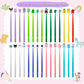 PGPBW Squishy Pens for Kids, 30 Count, Black Silicone, Fun Stress Relief Bobblehead, Party Favors, Birthday Gifts