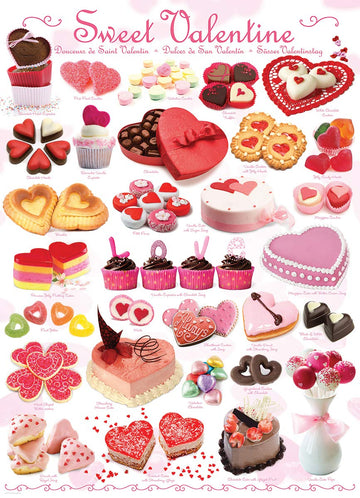 Eurographics Sweet Valentines 1000 Piece Puzzle (6000-0431), Pink , White