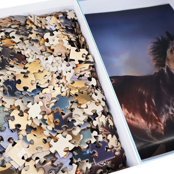 Beduke Jigsaw Puzzles For Adults 1000 Pieces Family Game Horse 1000 Piece Puzzle Thick Sturdy Precise Interlocking Age 14+
