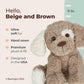 Bearington Beige And Brown Dog 11 Inch Stuffed Dog - Puppy Stuffed Animal - Plush Dog