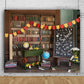 School Pictures Backdrop 10x8ft Fabric Back to School Photos Library Bookshelf Backdrop Teacher Pictures Background Kids Graduat