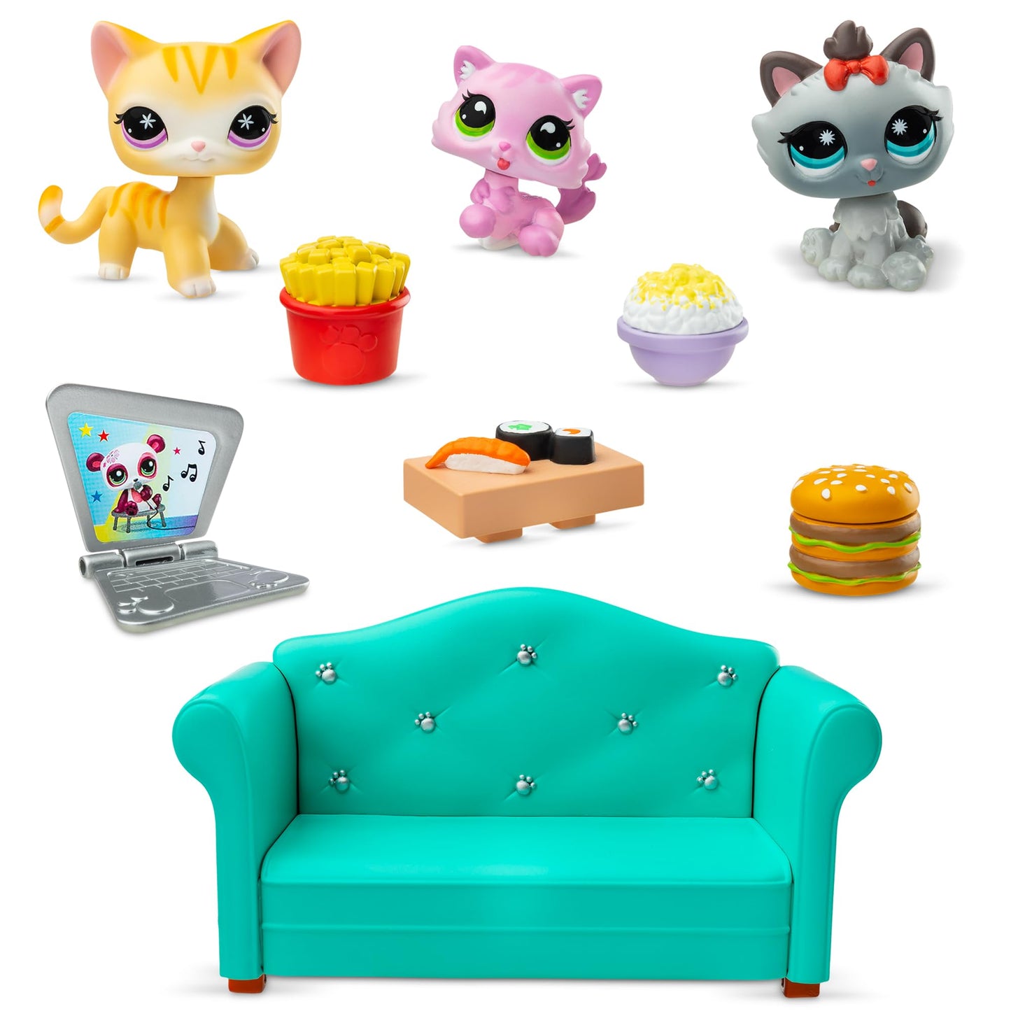 Littlest Pet Shop - Diner Dash Play Pack, Gen 7 Authentic LPS Bobble Head Toy Figure, Collectible Toy Animal, Ages 4+