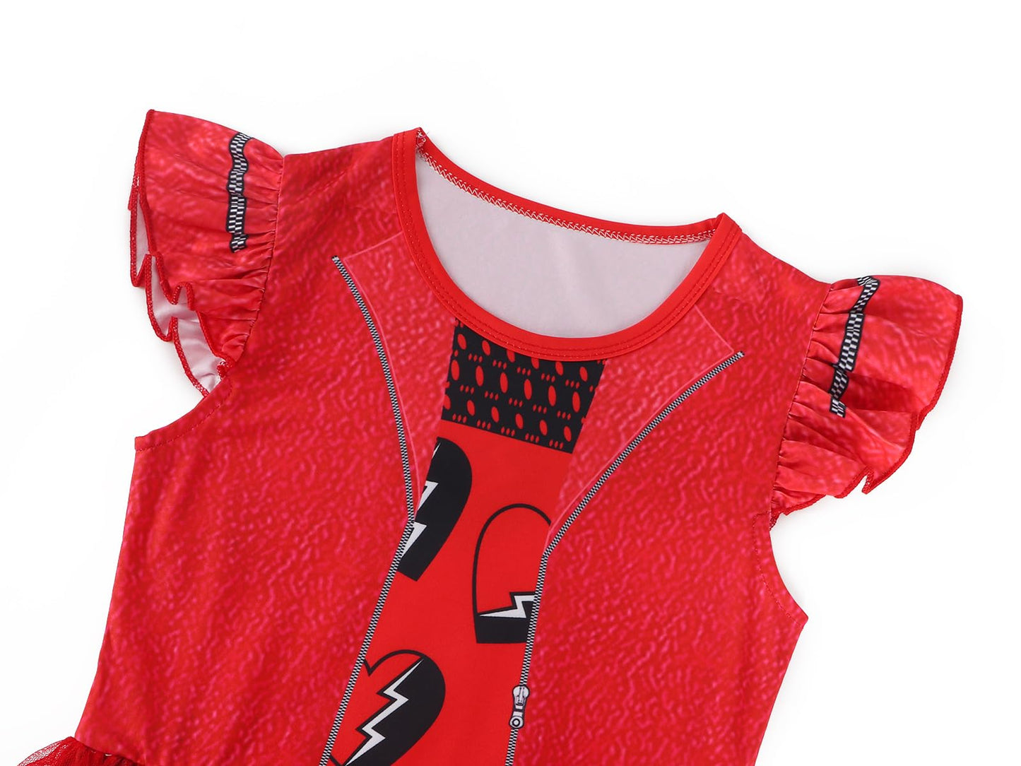 Wonderbabe Descendants Red Costume For Kids Bridget Pink Dress Red Descendants Costume Princess Halloween Dress Up Birthday Party Gift Size 5-6T