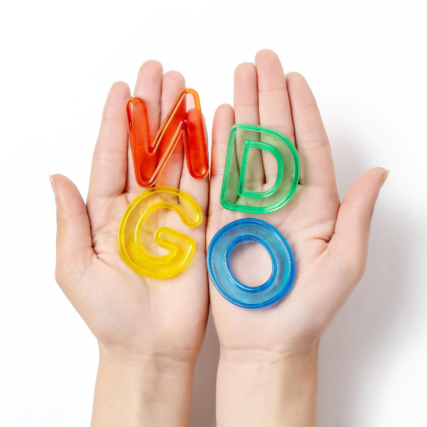 Odoorgames 52 Pcs Translucent Capital Letters - Light Table Toys, Manipulatives And Accessories For Enhanced Learning & Fun