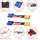Laisomeke XT60 to EC3 Male Female Adapter Connector with 5CM 16AWG Cable for RC FPV Drone Car Lipo NiMH Battery Charger ESC (4 P