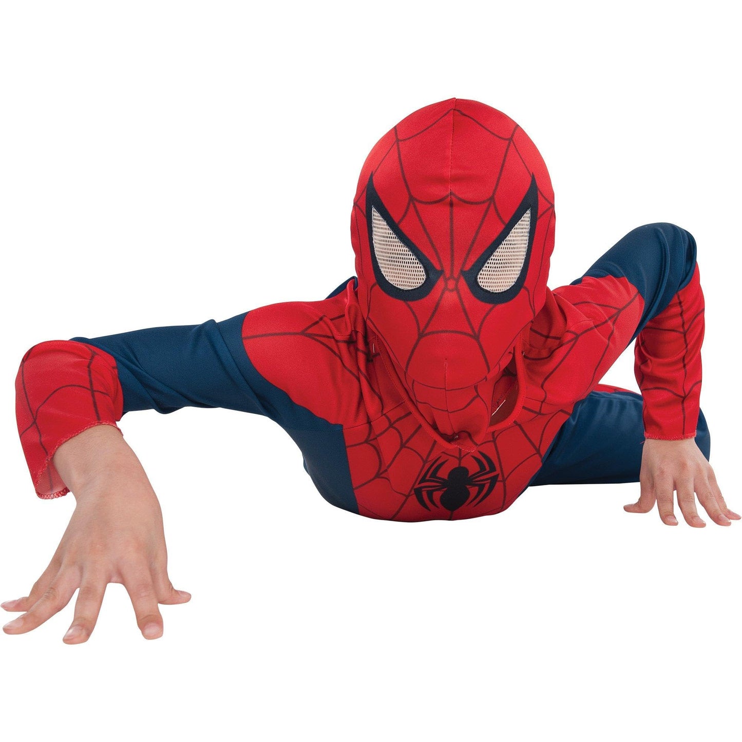 Costumes Usa Spider-Man Costume For Boys, Size Medium, Includes Jumpsuit And Hooded Mask