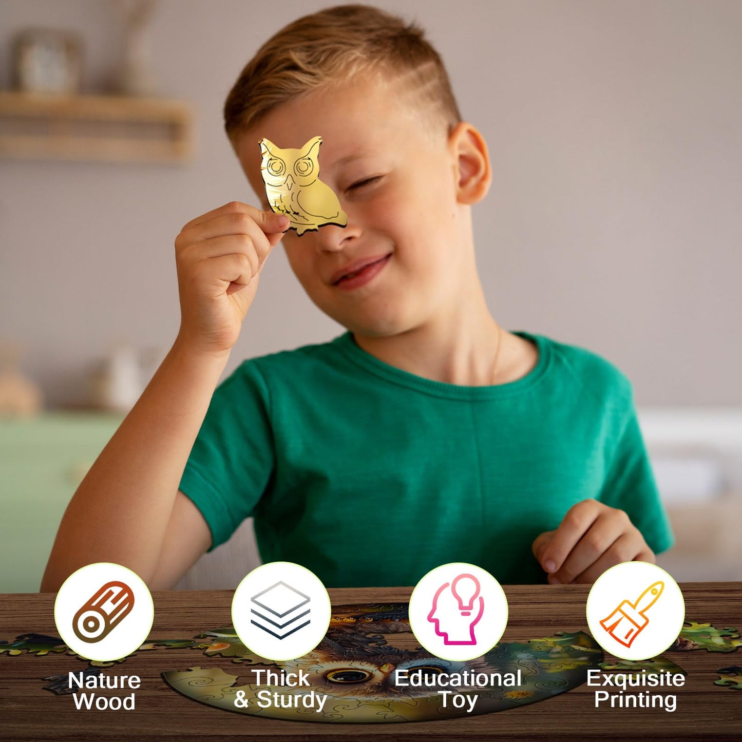 Easter Gifts for Kids Girls Boys, Easter Basket Stuffers, Wooden Jigsaw Puzzles for Kids Ages 4-6, 50 Piece Unique Shape Animal