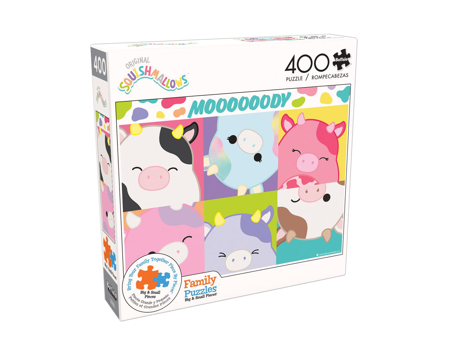 Buffalo Games Squishmallow Moooooody 400-Piece Jigsaw Puzzle - Large Multicolor Paper Puzzle for Family Game Nights