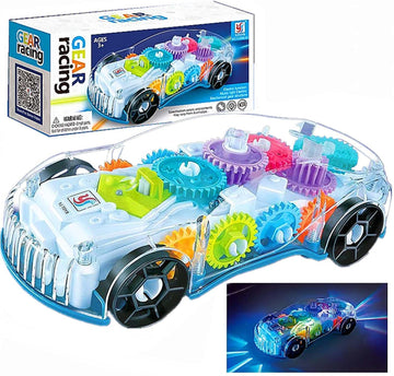Storio 3D Baby Car Toy With 360 Degree Rotation, Gear Simulation Mechanical Car With Sound Music & Light Toys For Kids Boys & Gi