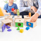 Calandis Wooden Object Permanence Box Early Learning Set For Children Boys Girls Kids Orange | Developmental Baby Toys | Toys Fo