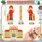 Blosssound 40 Pcs Wooden Community Helpers Figures Playset - Multicultural Career Educational Toys for Kids, Model GEY-Blosssound-1642
