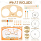 Vanplay Kids Drum Set - Wooden Montessori Musical Toy for Toddlers 1-3, Multi-colored, Perfect Gift for 1-2 Year Olds