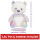 Gund Magic Draw And Glow Panda, Glow-In-The-Dark Activity Plush, Panda Stuffed Animal Toy With Led Pen, 11