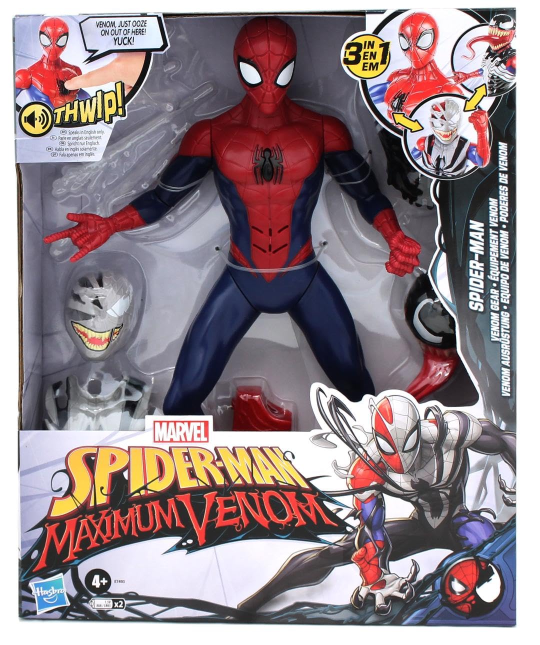 Hasbro Marvel Spider-Man Maximum Venom 12-Inch Figure, White Plastic, Model DBA2F05979