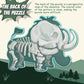 HAS 48 PCS Double-Sided Mammoth Elephant Shape Floor Puzzle for Kids Ages 3-8, Paper Jigsaw for Boys and Girls Gifts