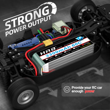 HRB 2packs 6S 22.2V 3300mAh 60C XT60 RC Lipo Battery Compatible with RC Helicopter Airplane Car Boat Truck