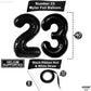 Katchon Black 40 Inch 23 Balloon - Birthday & Anniversary Decorations For Women & Men - Reusable, Self Sealing, Foil, Number Balloon