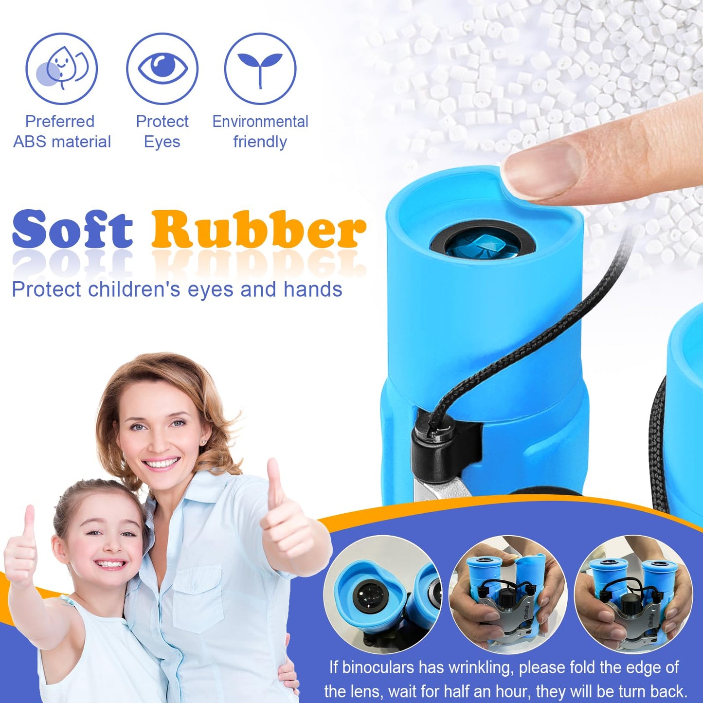 Binoculars for Kids Best Gifts for 3-12 Years Boys Girls 8x21 High-Resolution Real Optics Mini Compact Binocular Toys Shockproof