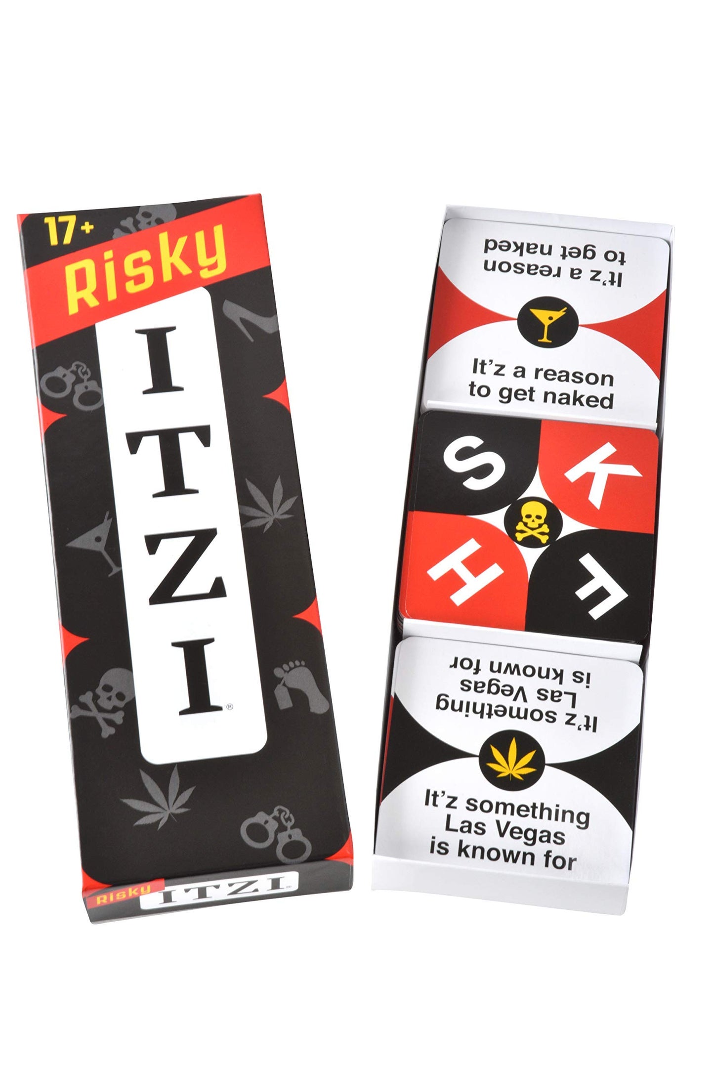 TENZI Risky ITZI Card Game - Fast & Fun Word Matching for 2-8 Players, Ages 17-107, Multicolor, 11” x 3.75” x