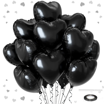 12 Pcs Heart Balloons, 18 inch Pastel Heart Shaped Balloons, Big Heart Helium Balloon, Macaron Heart Love Foil Balloons for Wedd