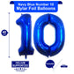 40 Inch Navy Blue 10 Number Balloons Giant 10 Balloons Navy Blue Birthday 10 Balloons 10Th Birthday Anniversary Events Party Dec