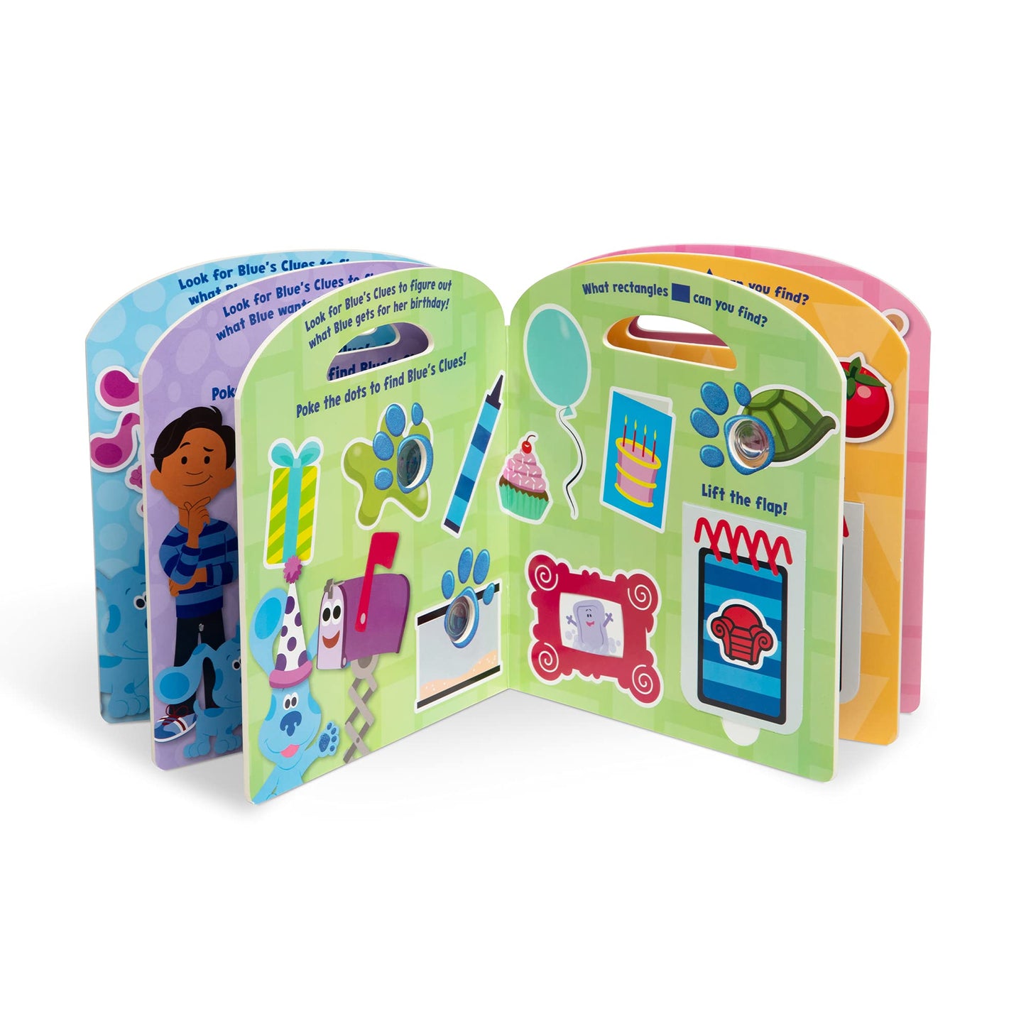 Melissa & Doug Poke-A-Dot Children's Book - Shapes with Blue, Multi, 8"x7"x0.75", Model 33006, FSC Certified