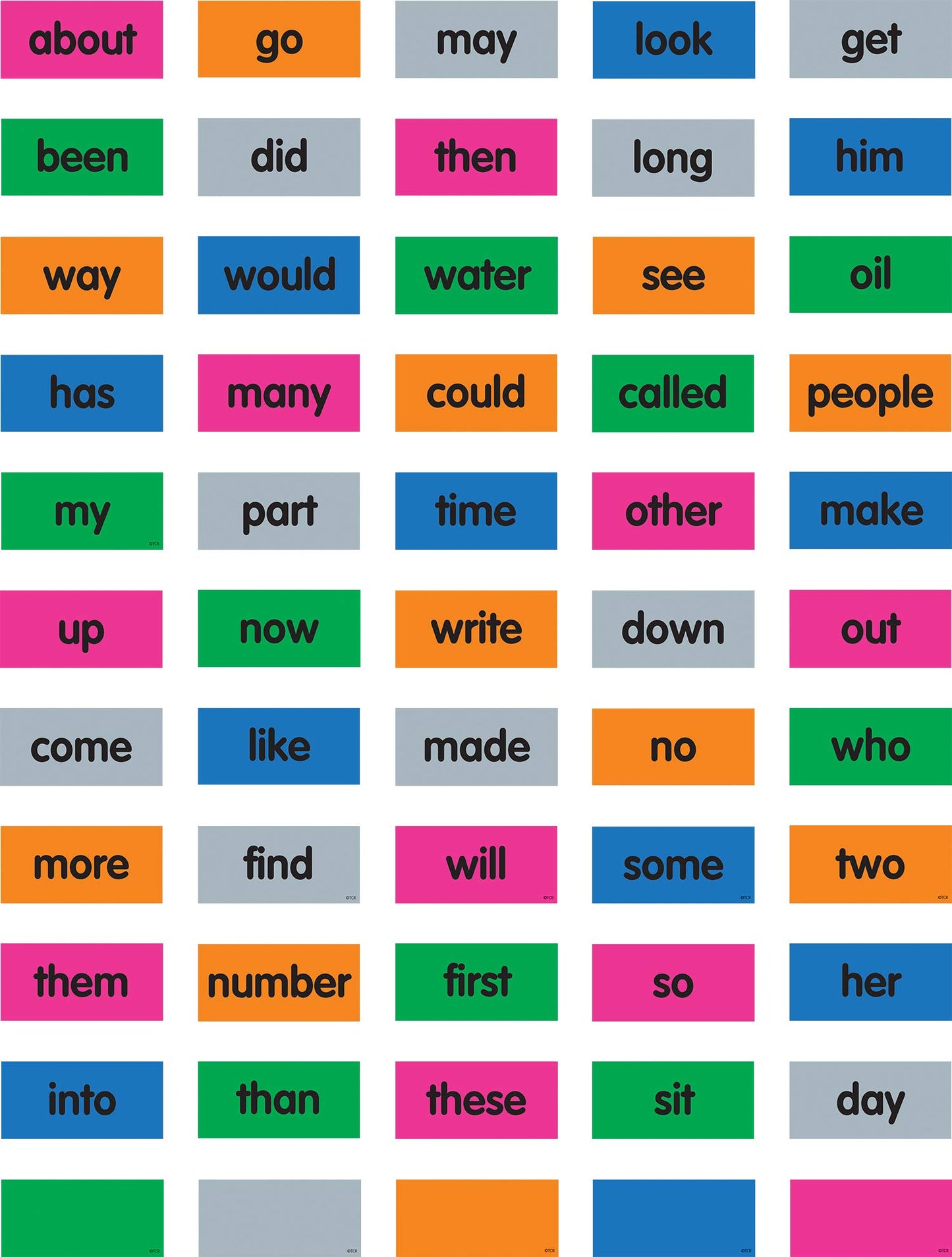 Teacher Created Resources Cling Thingies Sight Words
