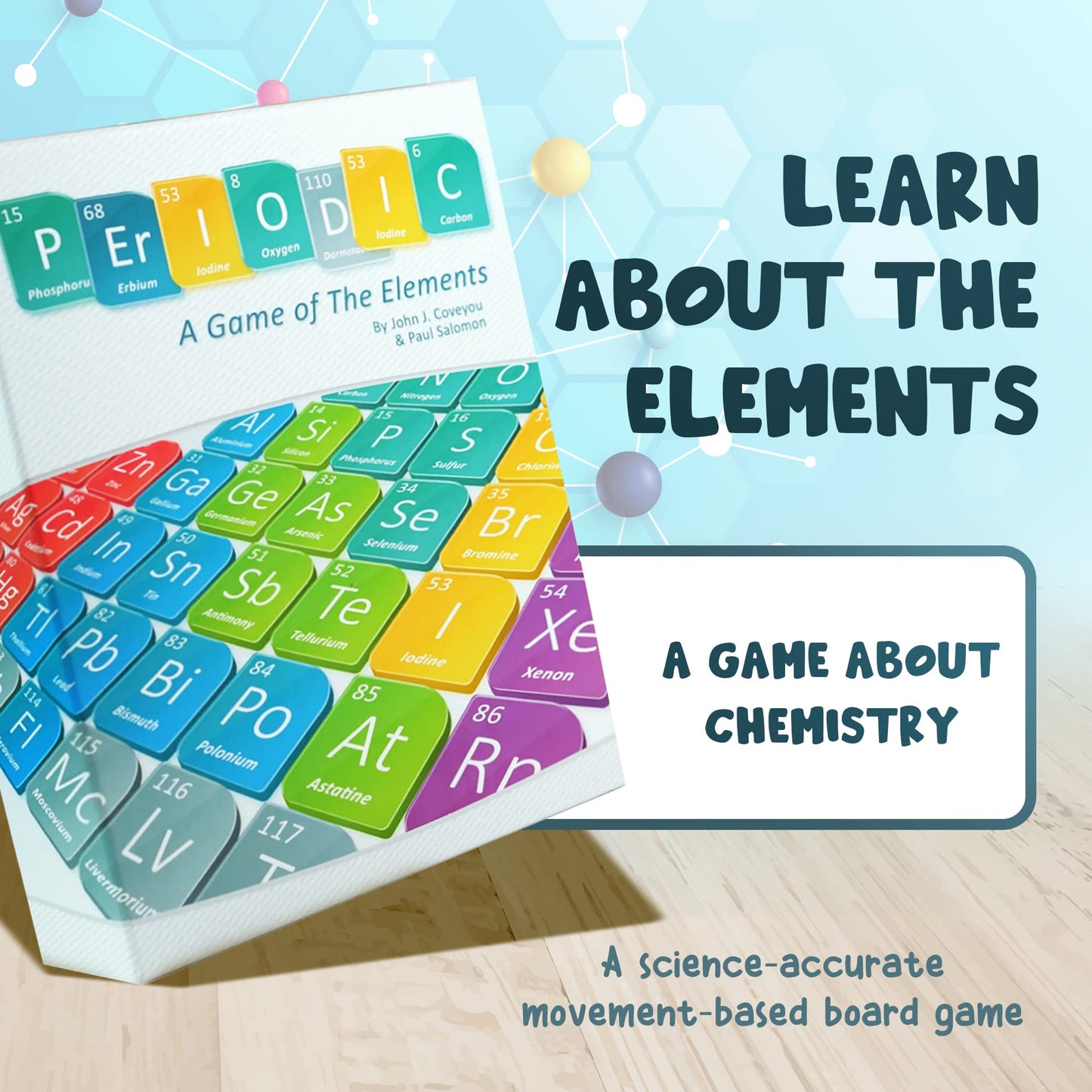 Genius Games Periodic Table Board Game - Strategy Game for Kids & Family, Plastic, Model GOT1008