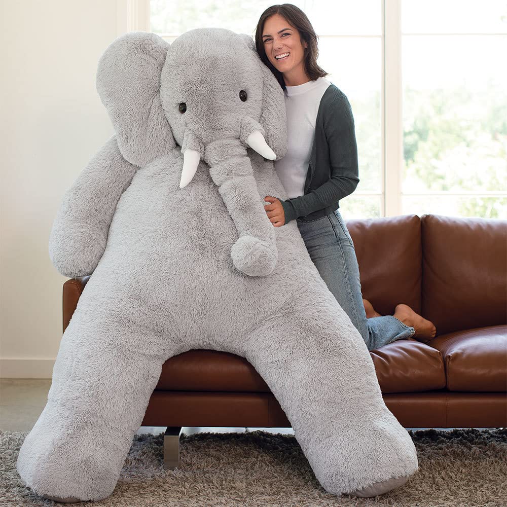 Vermont Teddy Bear Giant Stuffed Elephant - Large Stuffed Elephant, 6 Foot, 6 Ft, 72''